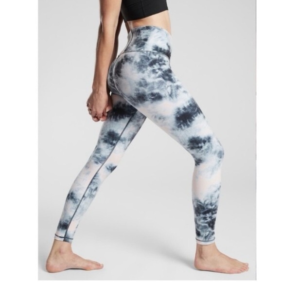Athleta Elation 7/8 Ice Dye Orchid Pink Tight Size Small Tall - Picture 1 of 10